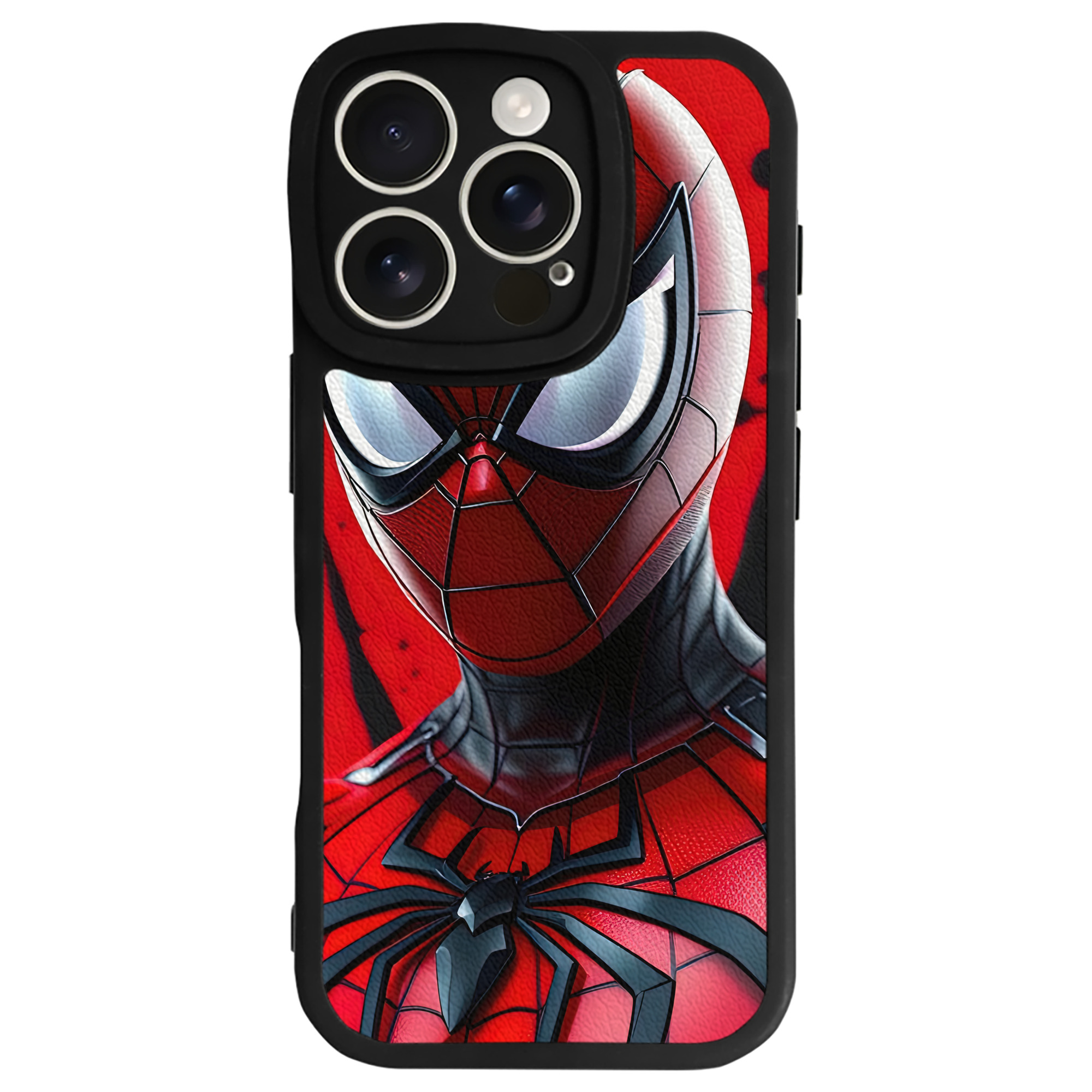 Spider Man スパイダーマン 【iPhone 16シリーズ対応】シリコンスマホケース（レザー調） 材質：シリコン
